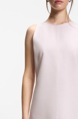 Sleeveless shift dress in a linen blend, Light Pink