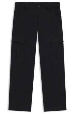 BOSS BY BECKHAM cargo trousers in micro-patterned cotton