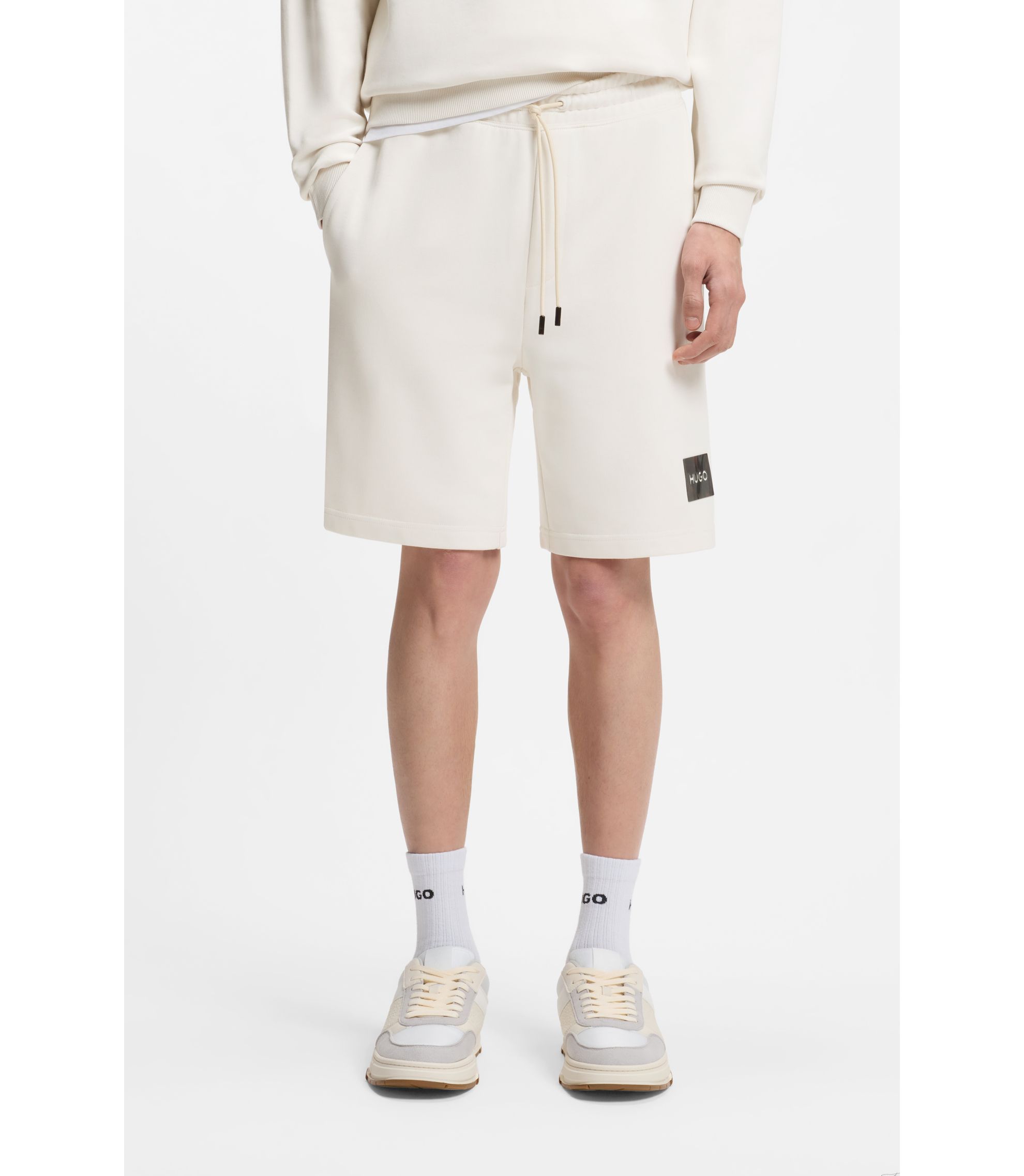 Shorts aus Baumwoll-Terry mit Schildpatt-Logo