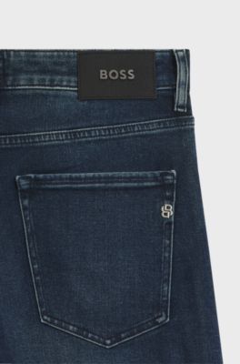 Delaware slim-fit jeans in super-soft stretch denim, Dark Blue