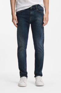 Delaware slim-fit jeans in super-soft stretch denim, Dark Blue