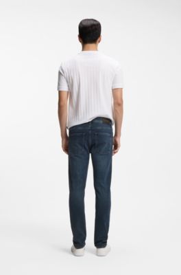 Delaware slim-fit jeans in super-soft stretch denim, Dark Blue
