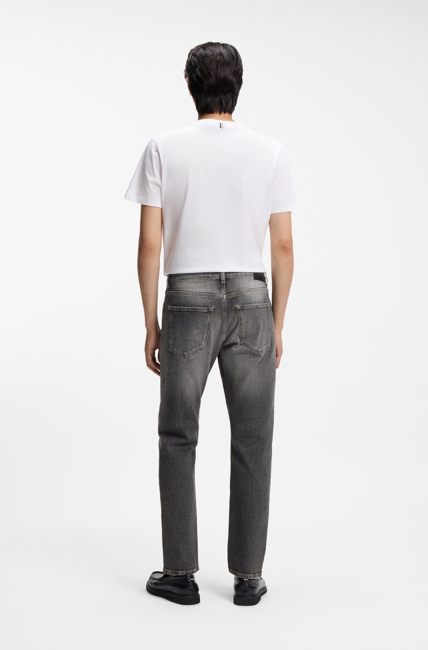 Boss Delaware slim-fit jeans in black stretch denim herr – bild 2