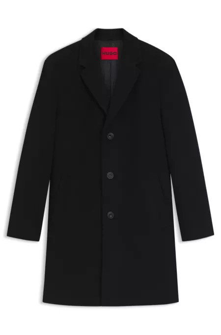 Button-front coat in a wool blend