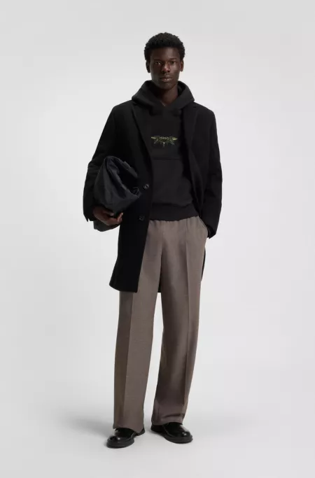 Button-front coat in a wool blend
