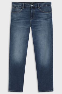 Regular-fit Maine-jeans van superzacht stretchdenim, Donkerblauw