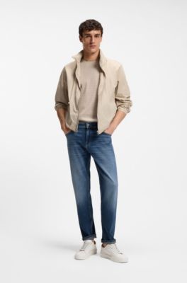 Maine regular-fit jeans in super-soft stretch denim, Dark Blue