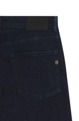Maine regular-fit jeans in indigo denim, Dark Blue