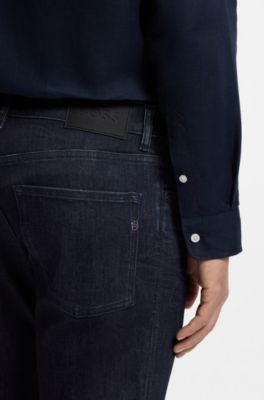 Maine regular-fit jeans in indigo denim, Dark Blue