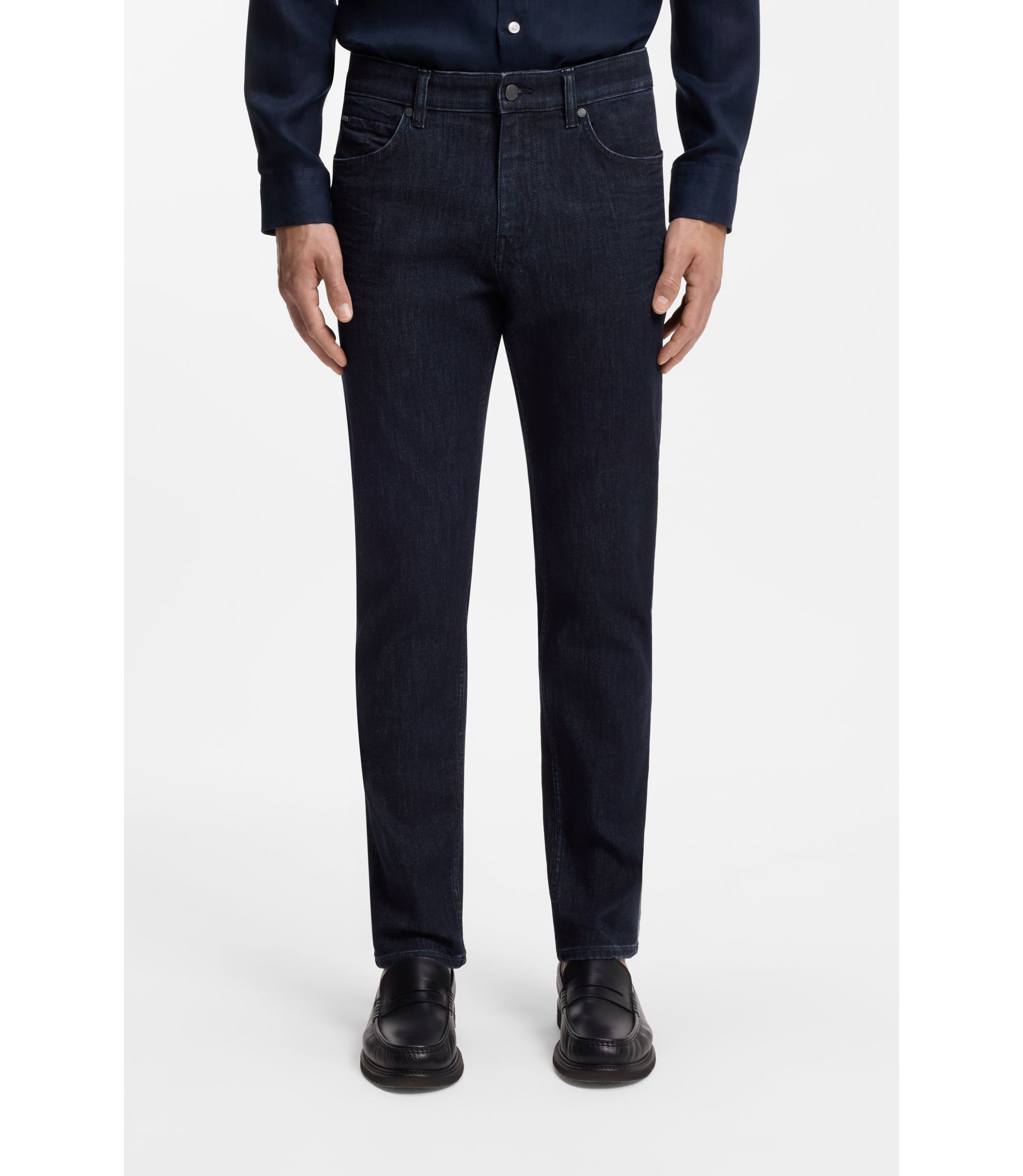 Maine Regular-Fit Jeans aus indigoblauem Denim