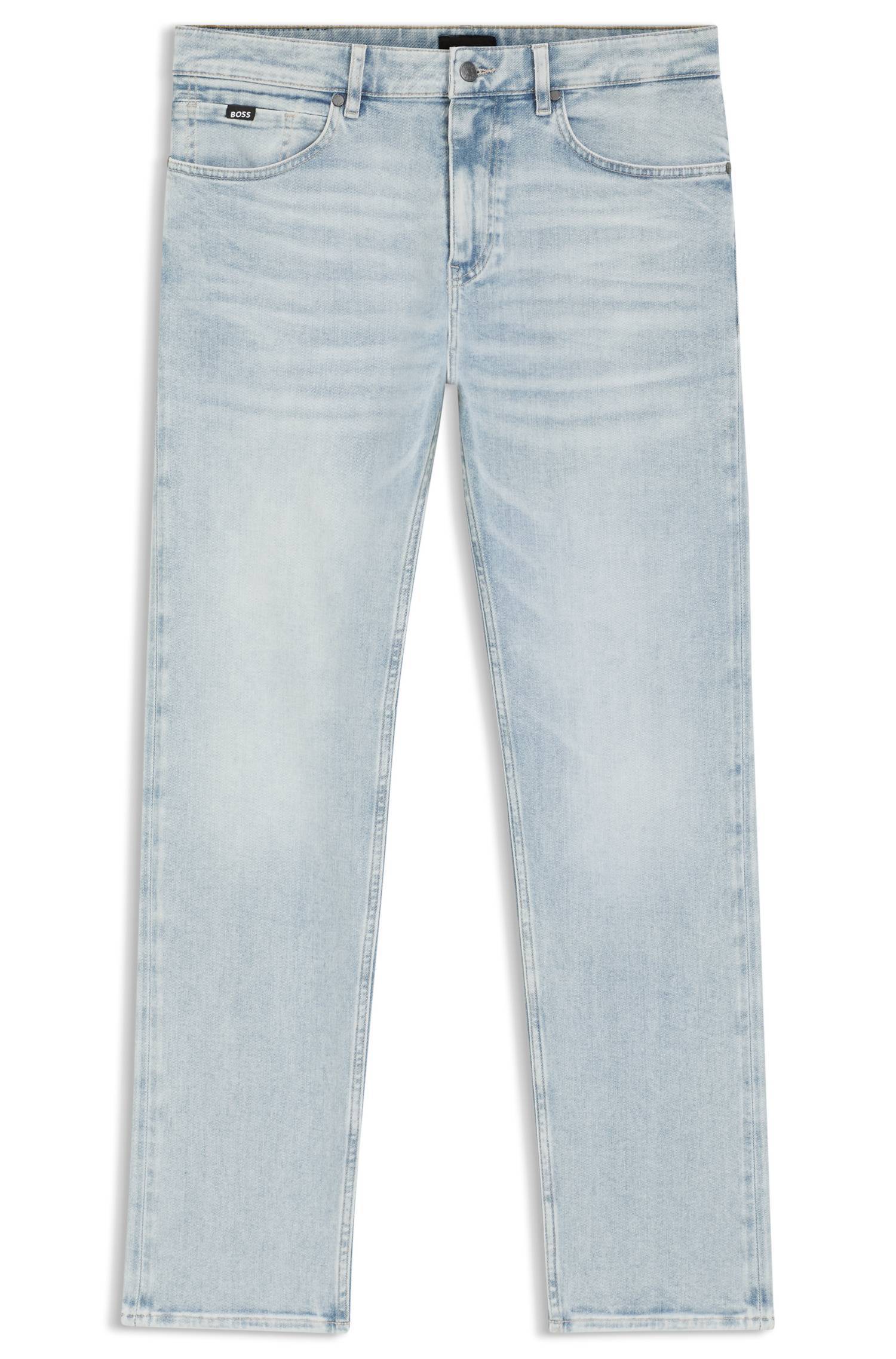 Boss Straight-fit jeans in blue super-soft stretch denim herr – bild 4