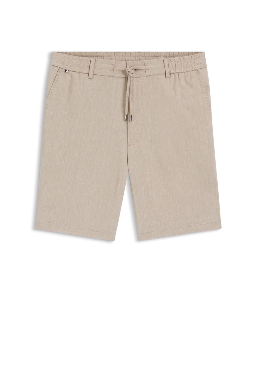 BOSS Modern-Fit Linen Shorts — Light Blue
