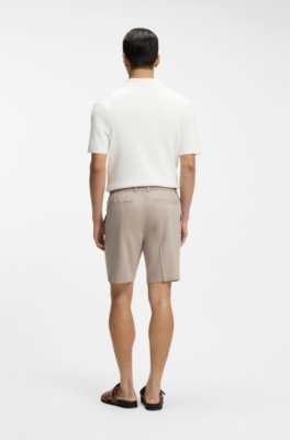 Boss Modern-fit shorts in a linen blend herr – bild 2