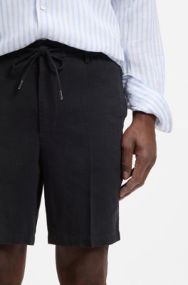 Boss Modern-fit shorts in a linen blend herr – bild 3