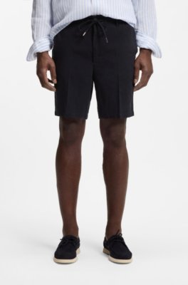 Modern-fit shorts in a linen blend