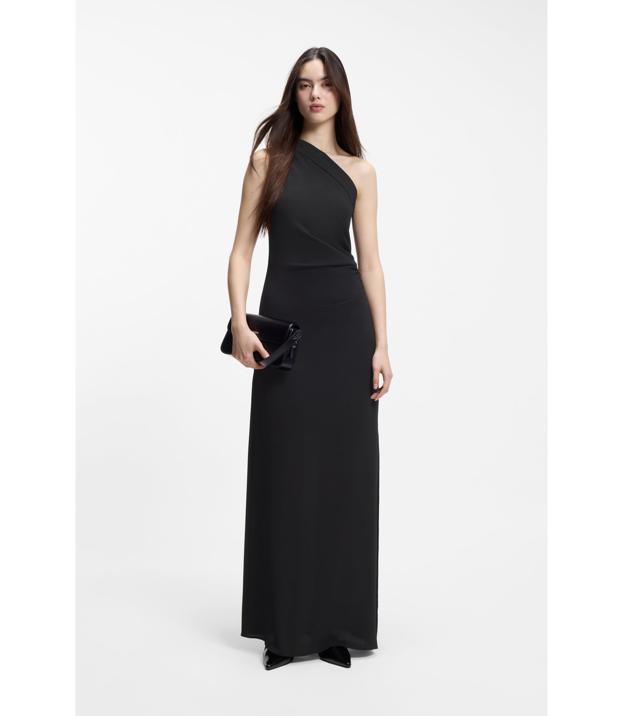 One-Shoulder-Kleid aus Stretch-Gewebe