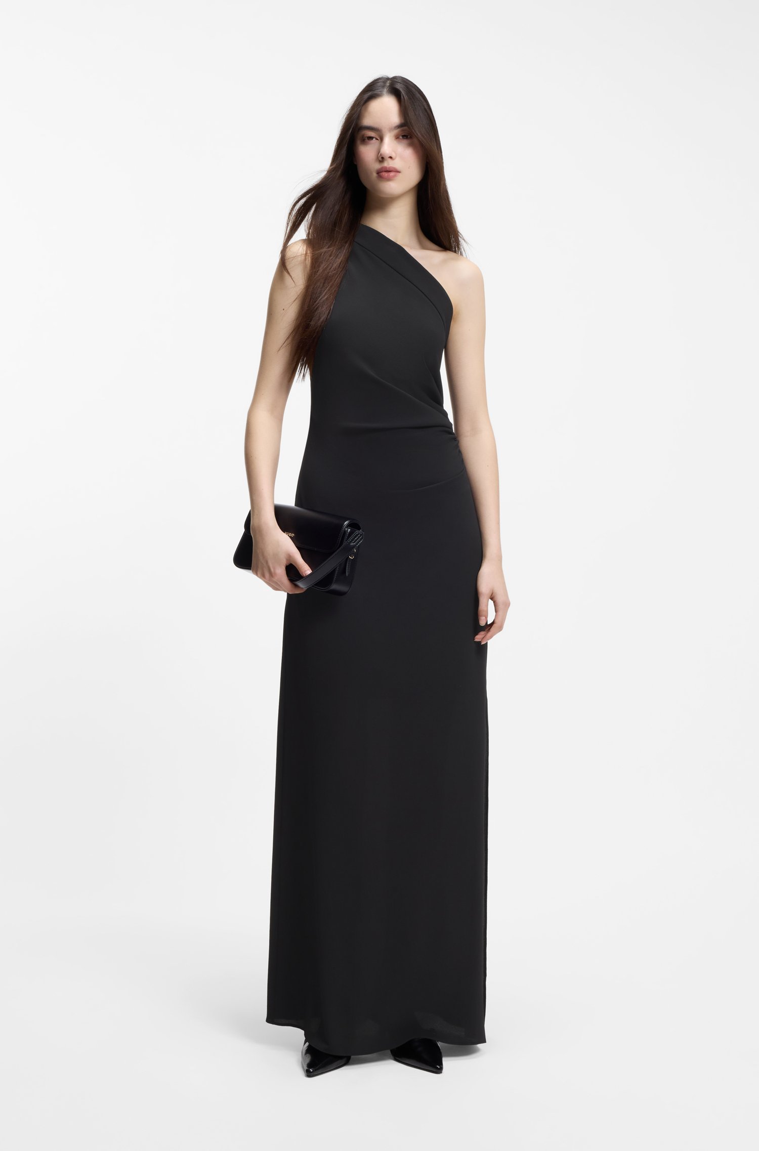 Hugo One-shoulder dress in stretch fabric klänningar dam