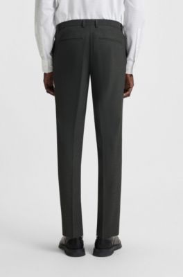 Two-piece slim-fit suit in wool-blend dobby, Grey