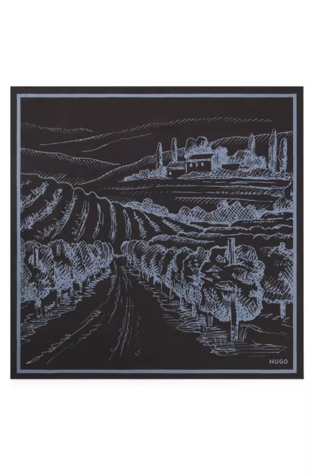Bandana with scenery print