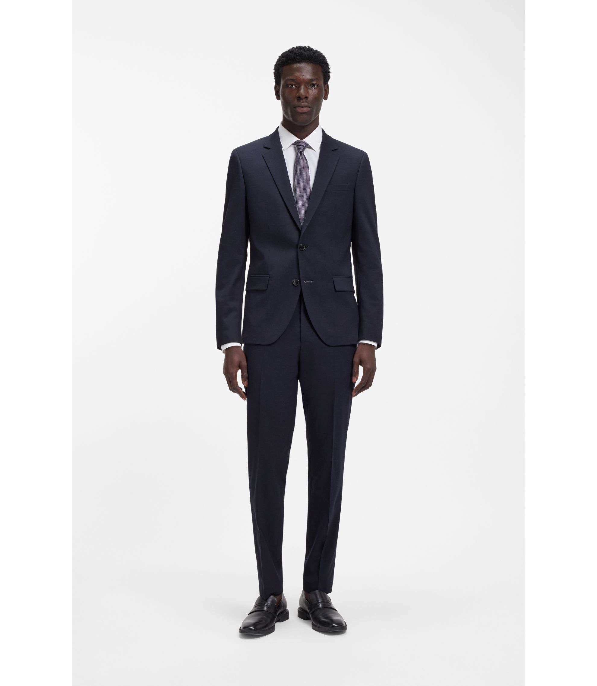 Zweiteiliger Slim-Fit Anzug aus Stretch-Gewebe