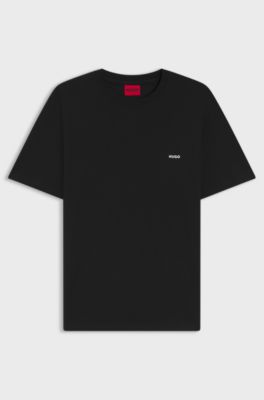 Cotton-jersey T-shirt with rear graphic, Black