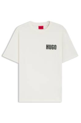 Cotton-jersey T-shirt with rear graphic 4