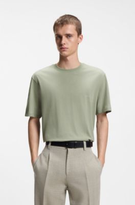 T-shirt en jersey de coton avec graphique au dos, Chaux