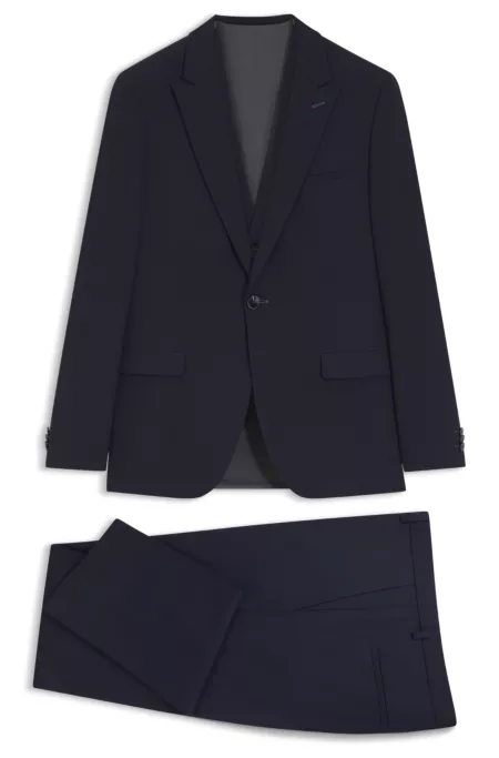 Extra Slim-Fit Dreiteiler aus strukturiertem Stretch-Gewebe