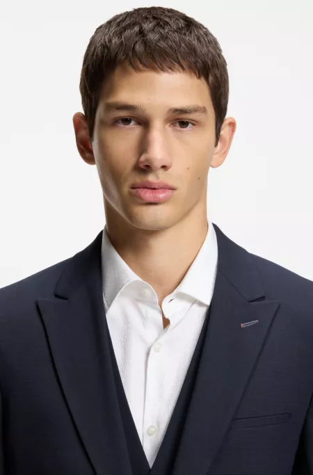 Costume trois pièces Extra Slim en tissu stretch façonné