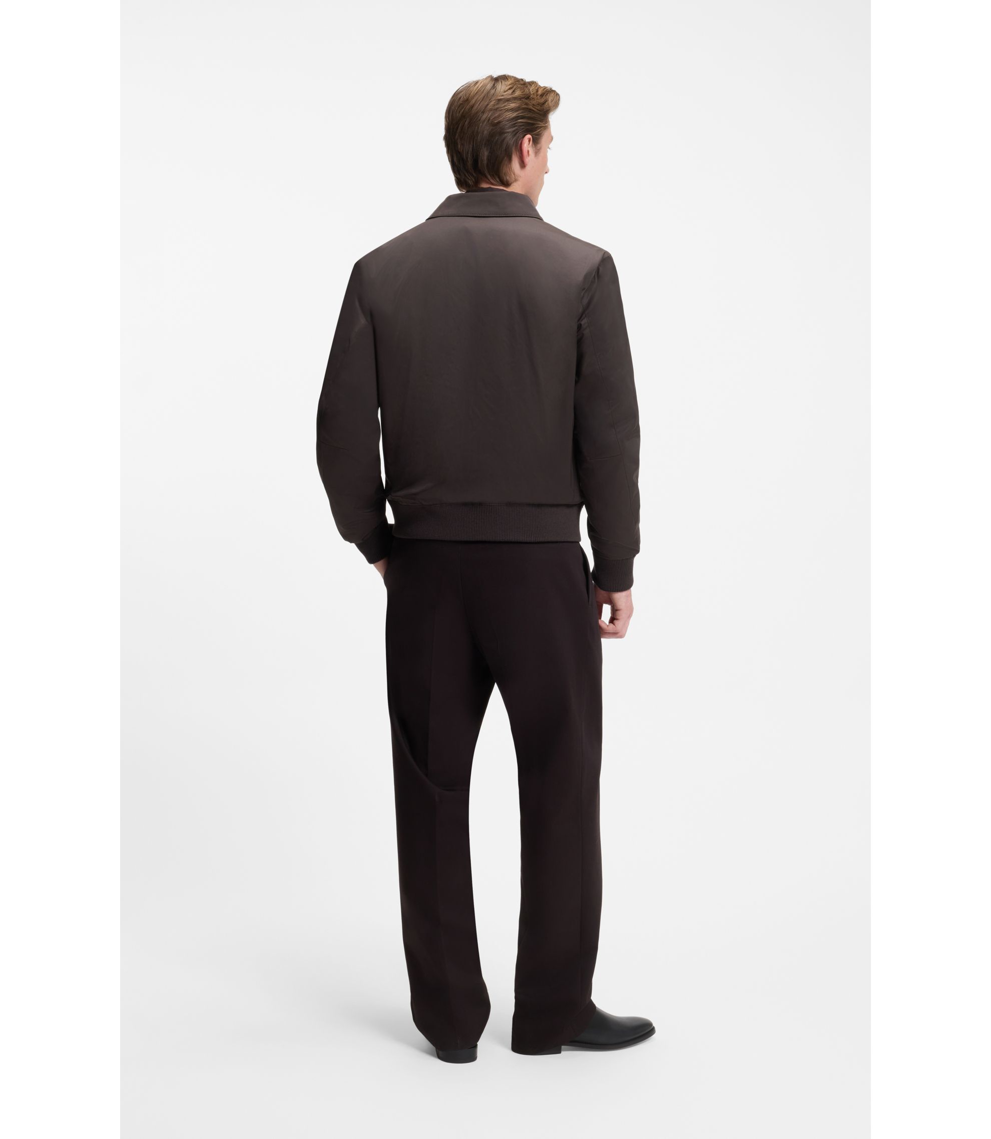 BOSS - BECKHAM x BOSS ジャケット はっ水ツイル - ダークブラウン