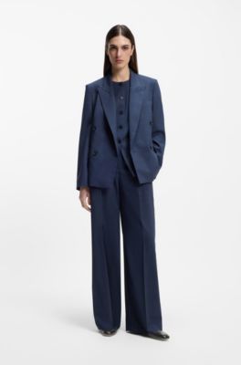 Leather loafers with Double B monogram trim, Black