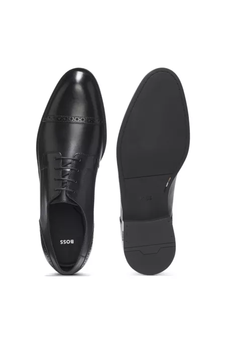 Chaussures derby en cuir à détails richelieu