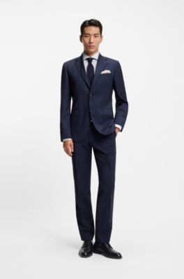 Leather Derby shoes with brogue details, Black