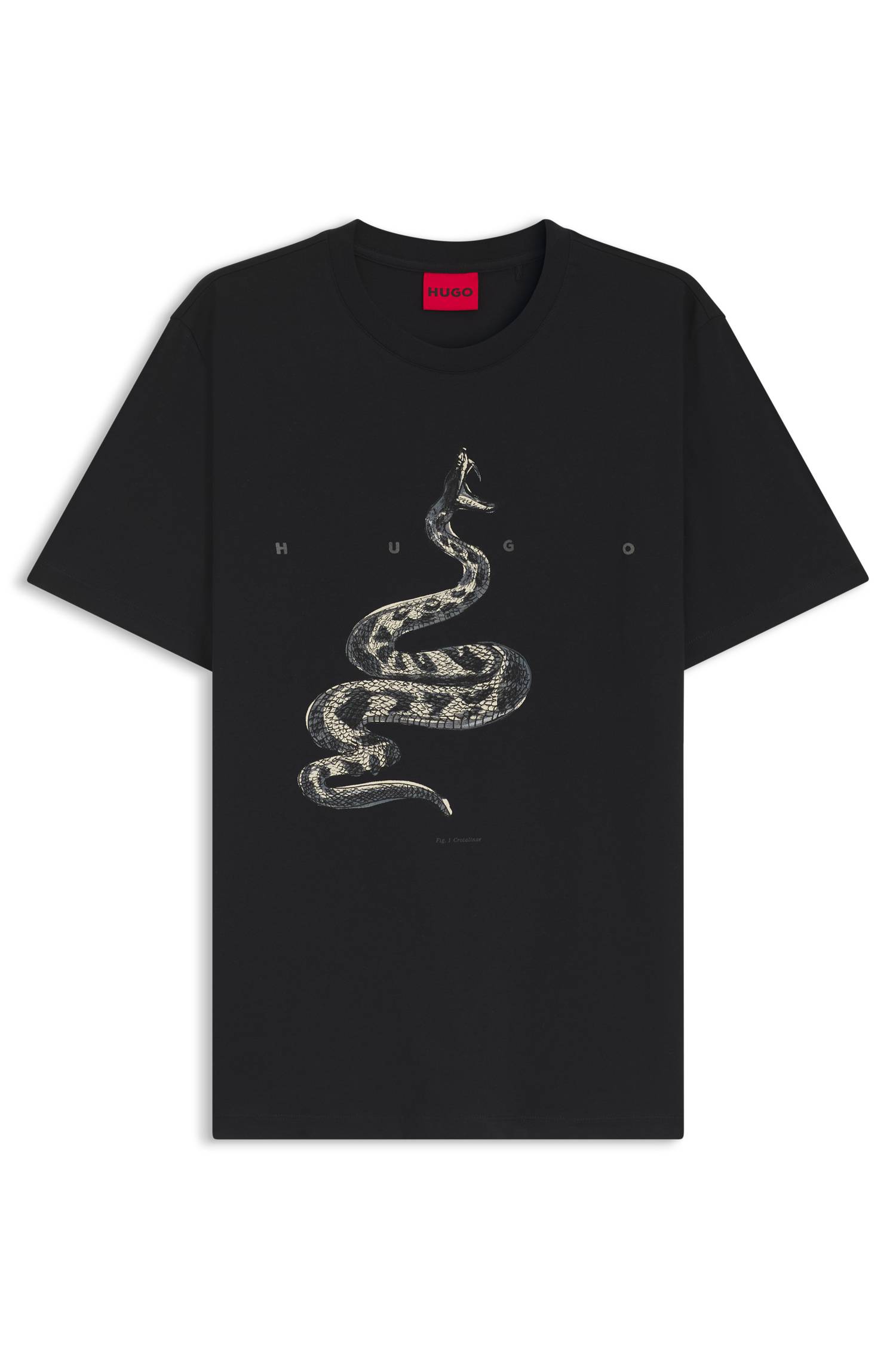 Hugo Cotton-jersey T-shirt with spaced-out logo herr – bild 4