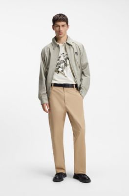 T-shirt in jersey di cotone con grafica ispirata alle corse di cavalli, Bianco