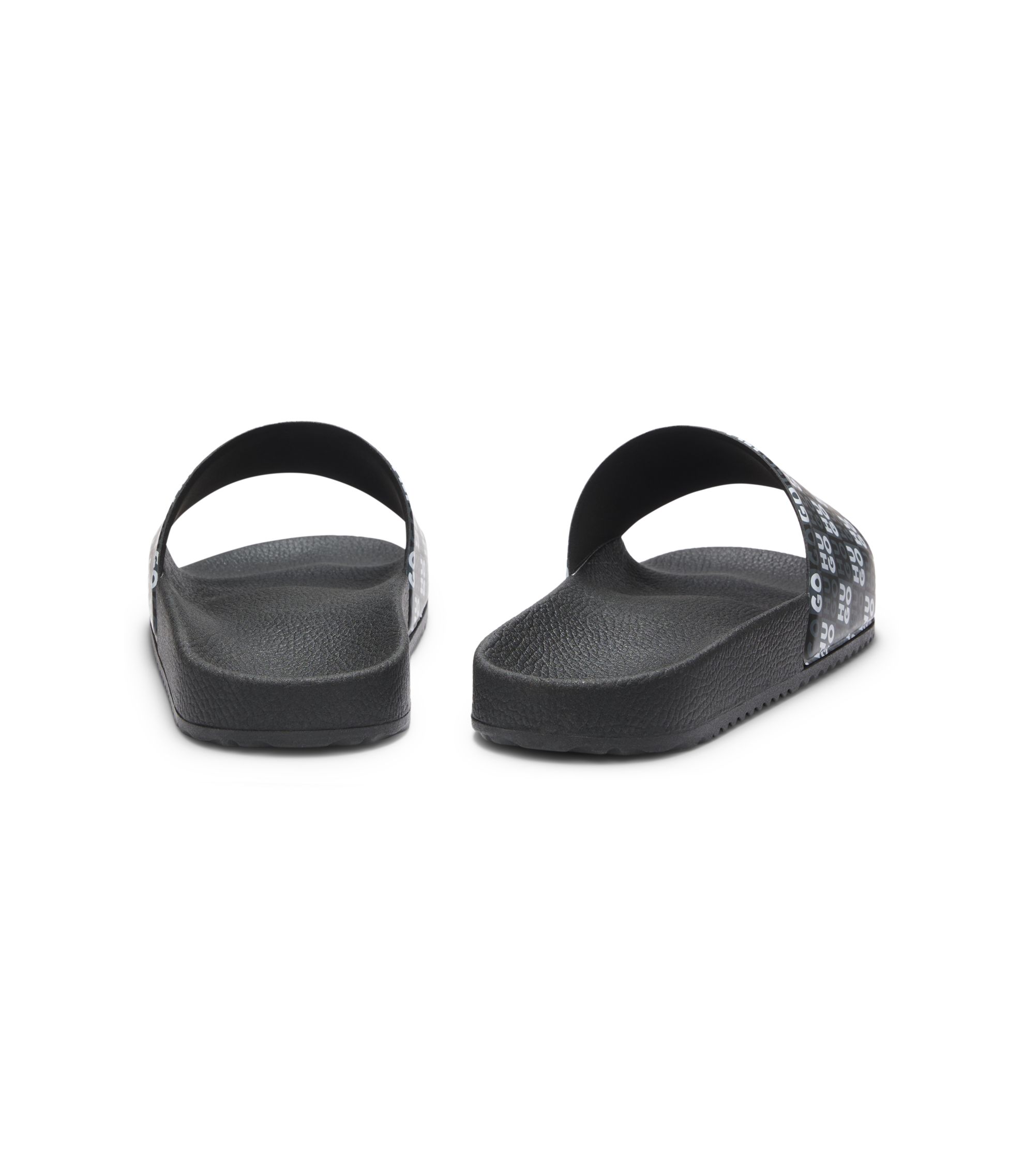 ❤️❤️? HUGO ITALIAN-MADE SLIDES WITH LOGO STRAP❤️❤️?????❤️❤️ BOSS - Italian-made slides with large logo detail - Dark Blue main image 4
