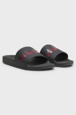 Slides with logo , Black
