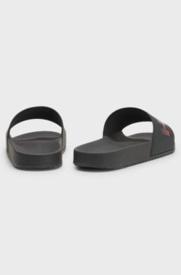Slides with logo , Black