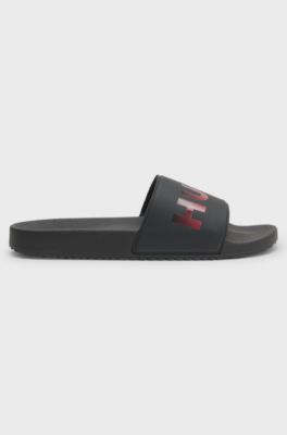 Slides with logo , Black