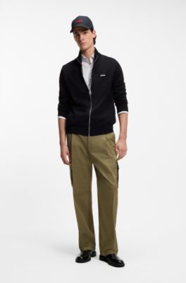 L&aelig;derst&oslash;vler med logokant, Sort