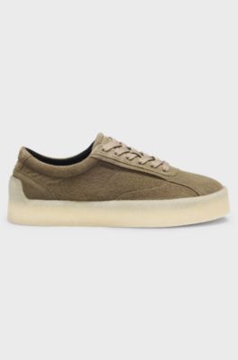 Suede Derby shoes with crepe rubber outsole, Green