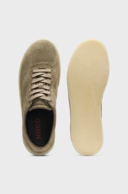 Suede Derby shoes with crepe rubber outsole, Green
