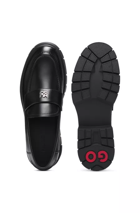 Mocassins en similicuir à logo revisité