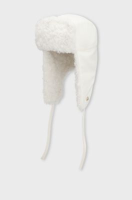 BOSS x Steiff hat with teddy trims, White
