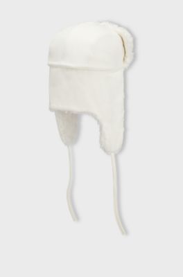 BOSS x Steiff hat with teddy trims, White