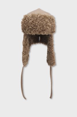 BOSS x Steiff hat with teddy trims, Light Brown