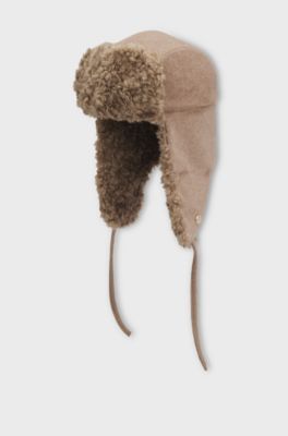 BOSS x Steiff hat with teddy trims, Light Brown