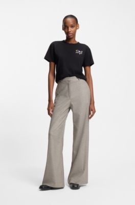 Loafers aus Kunstleder mit Stack-Logo, Schwarz