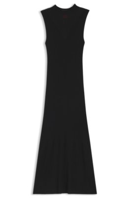 Hugo Ribbed dress with colour-blocked effect midiklänningar dam – bild 3