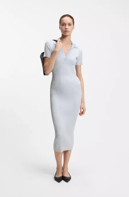 Robe vanisée en côtes avec logo revisité